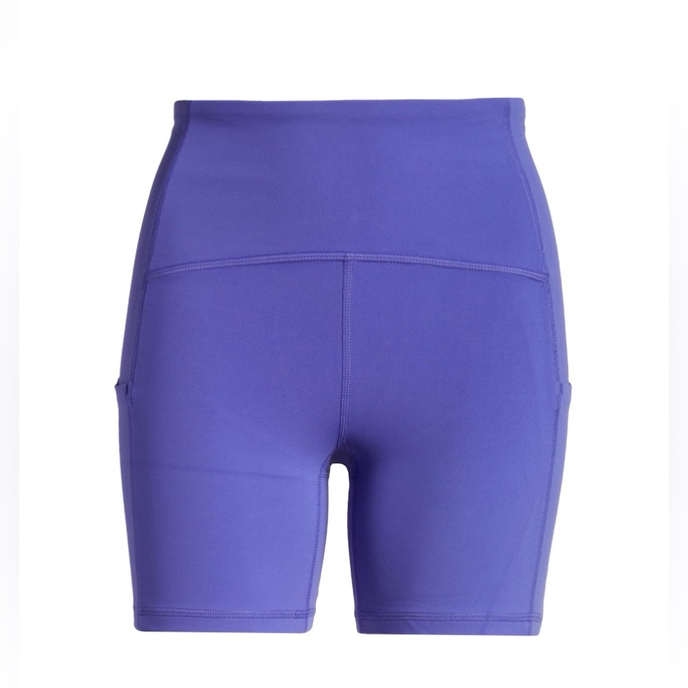 Zella Bright Purple 6” Bike Shorts w. Phone Pocket NWT - Size S